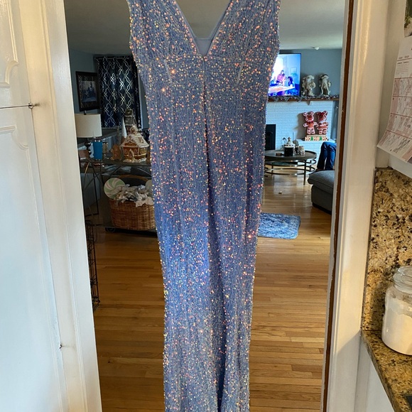 🦋 NWT blue sequin dress!! - Picture 5 of 7